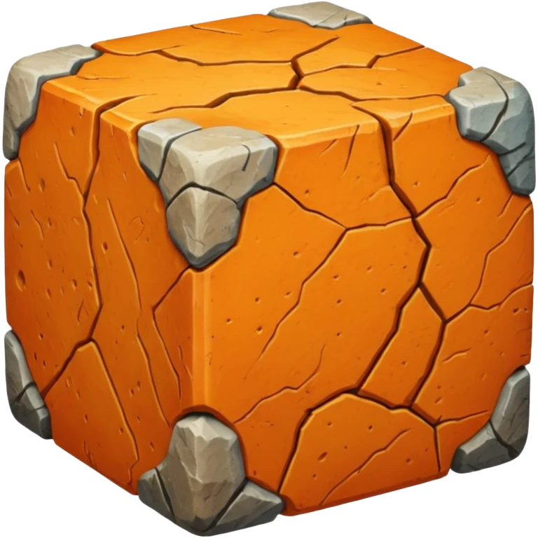 american-orange-intricate-stone-age-rocky-cube-shaped emoji