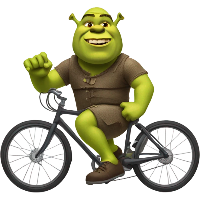 Shrek cyclist  emoji