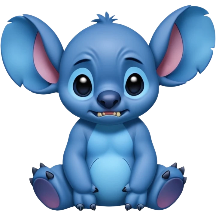 sad Disney stitch full body and cute animated  emoji