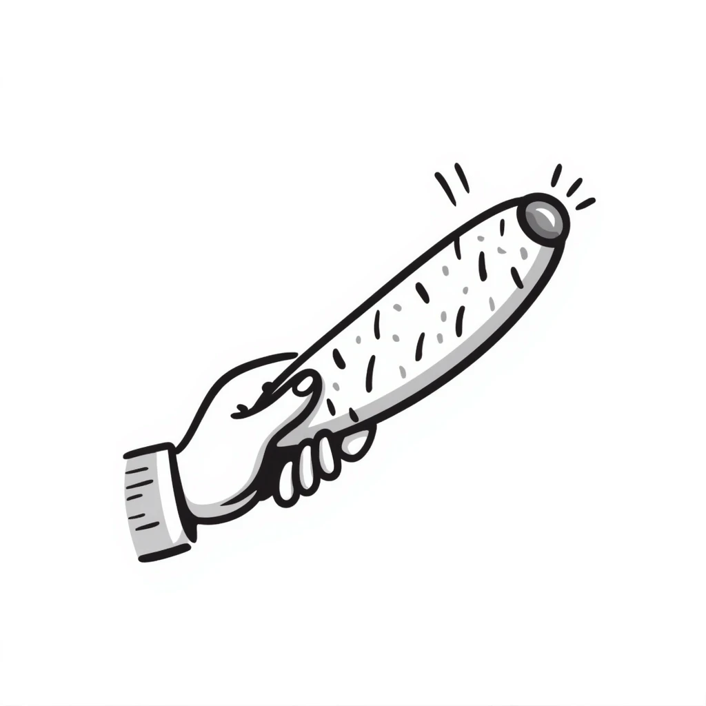 Korean corn dog, hand-drawn doodle style emoji