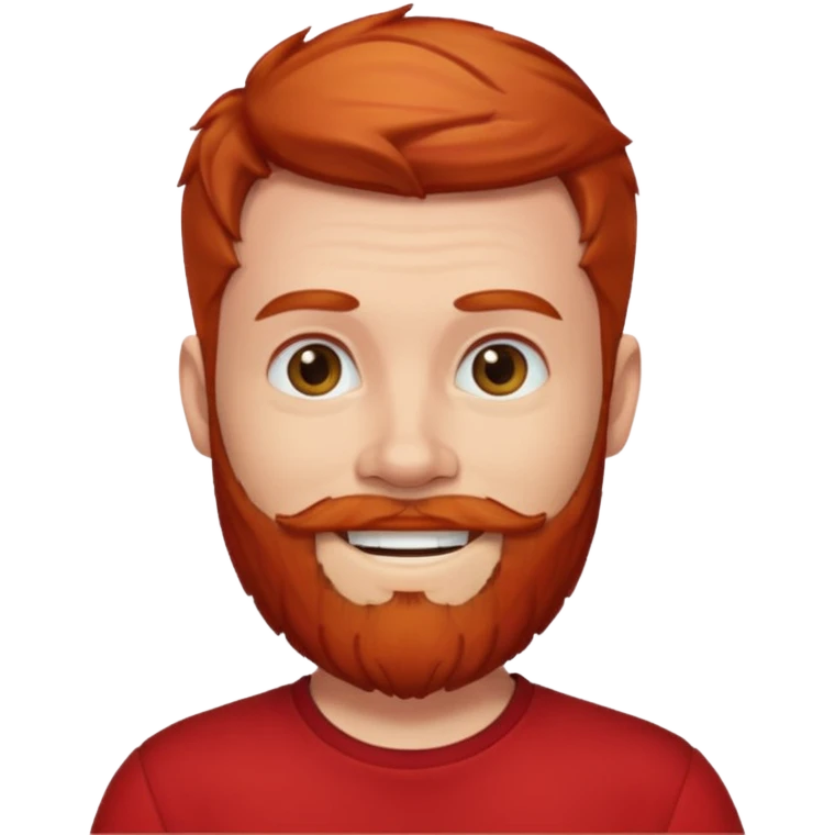 red bearded man with red shirt emoji
