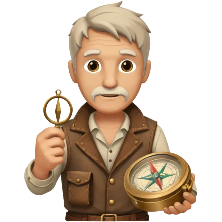 Ancient  man  with compass emoji
