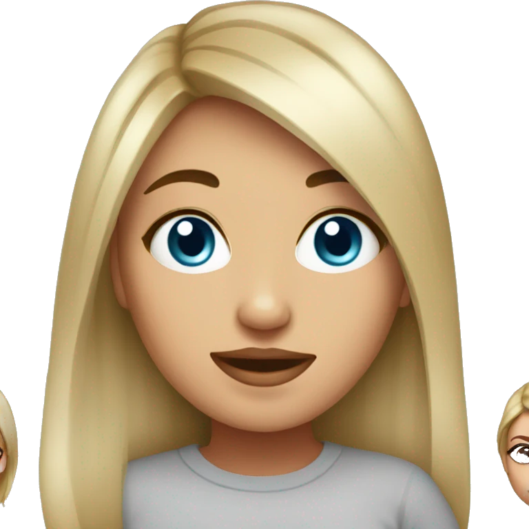 Girl with lots of plastic surgery emoji