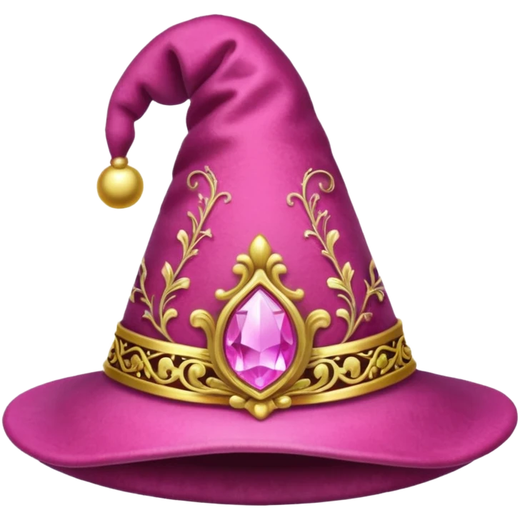 a pink magical hat emoji