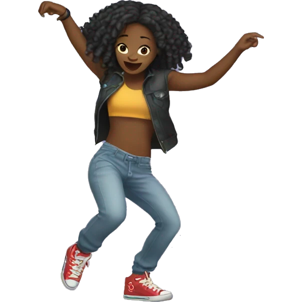 girl dancing hip-hop emoji