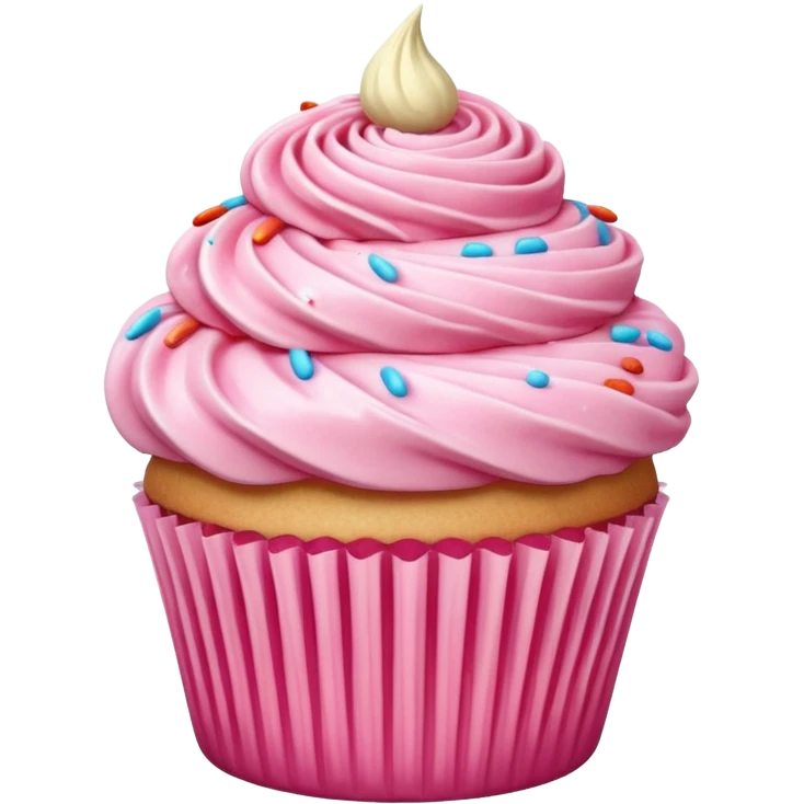 Cupcake with pink icing emoji