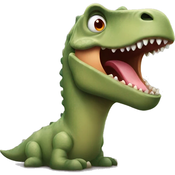 Dinosaur with heart eyes emoji