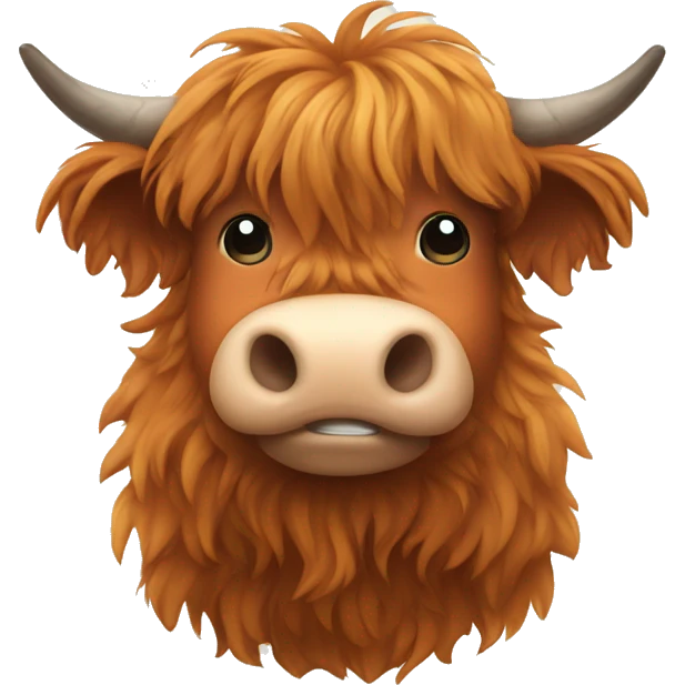 Cute highland cow emoji