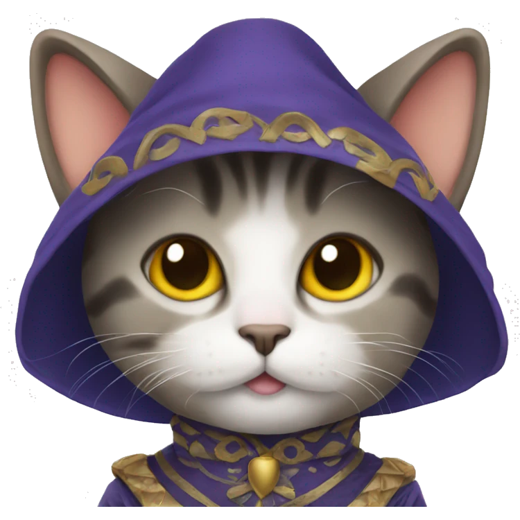 Cat with costume emoji