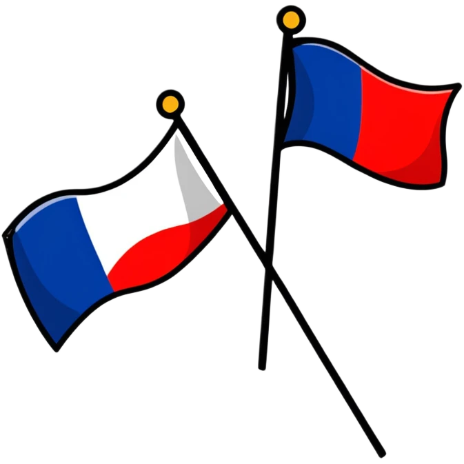 French flag with prohibition sign on top, intact flag emoji