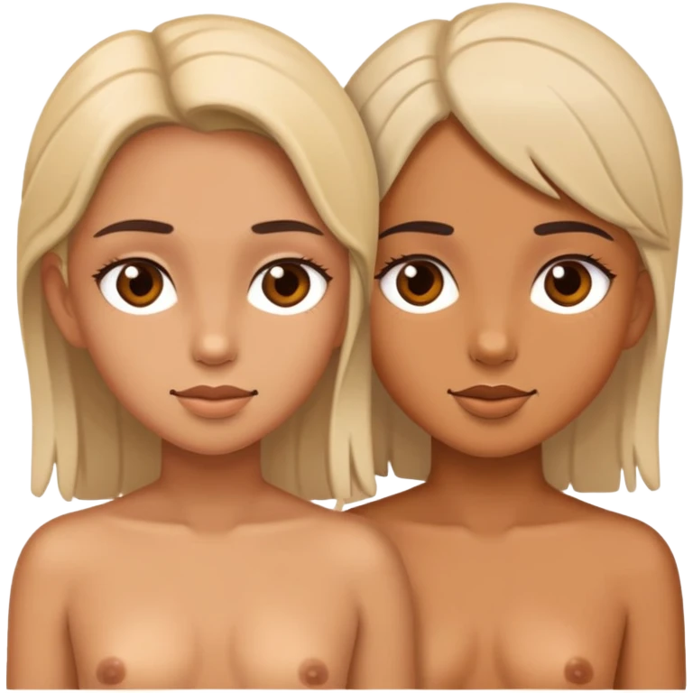 Two girls 69 naked emoji