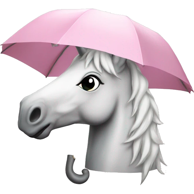 Light pink umbrella unicorn  emoji
