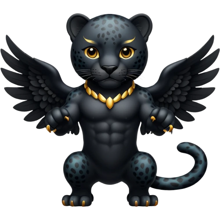 winged black jaguar emoji