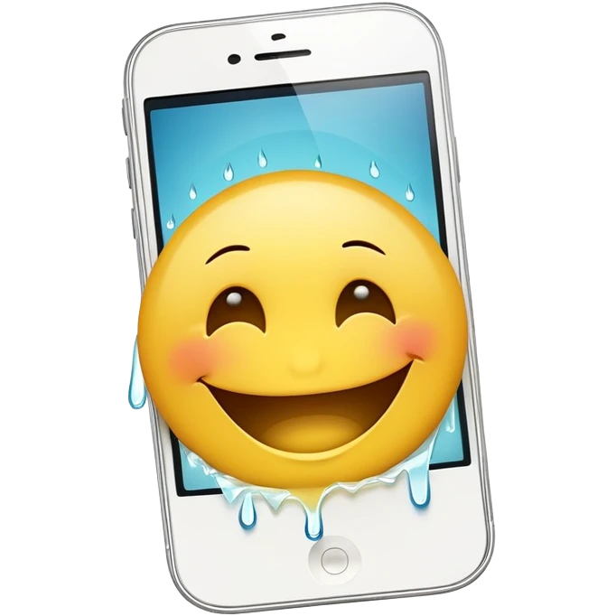 Repeat the smiley from the iPhone, which laughs to tears, but add eyelashes to his eyes emoji