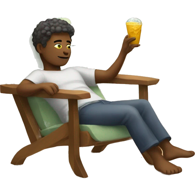 Relaxing with 🥒 emoji