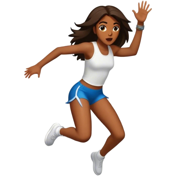 Aaliyah jumping off of a cliff  emoji