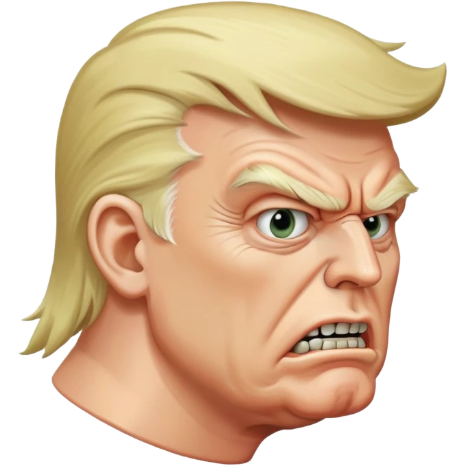 trumps angry ghoul side view profile emoji