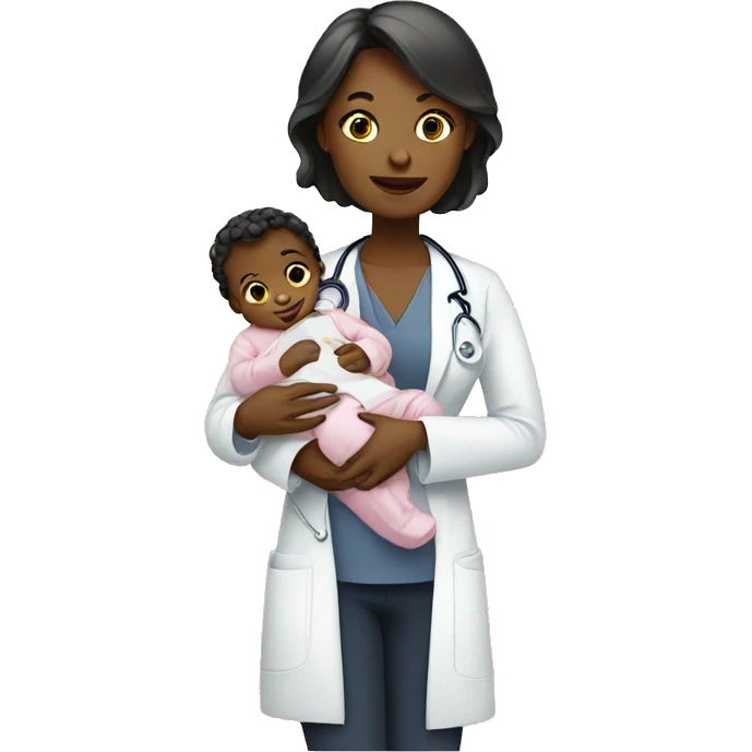 woman-doctor-with-baby emoji