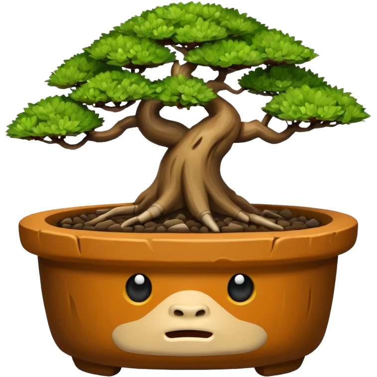 Caveman bonsai pot  emoji