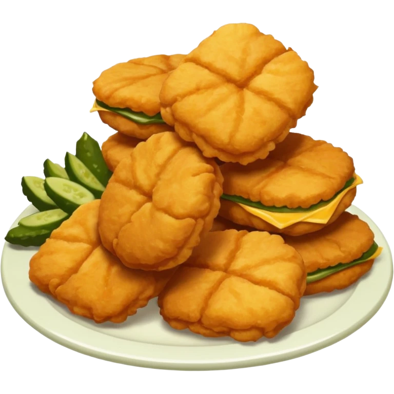 Chicken nuggets and pickles  emoji