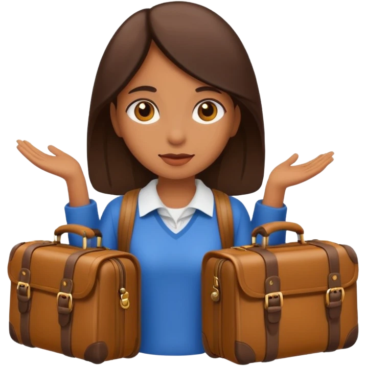 brown girl traveling emoji