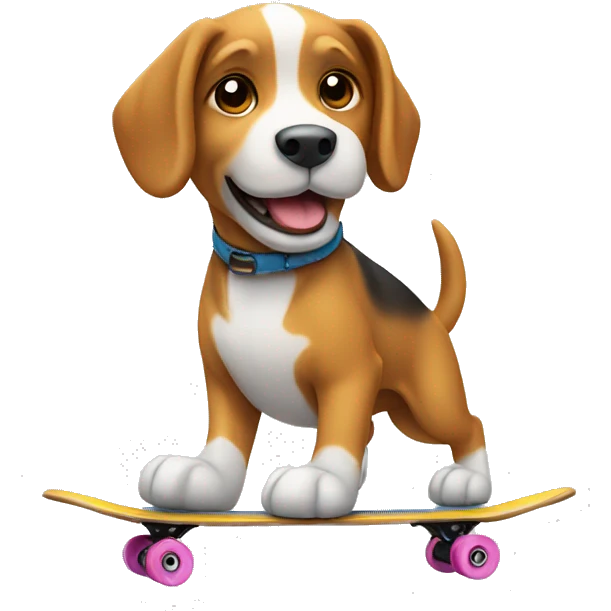 dog skating emoji