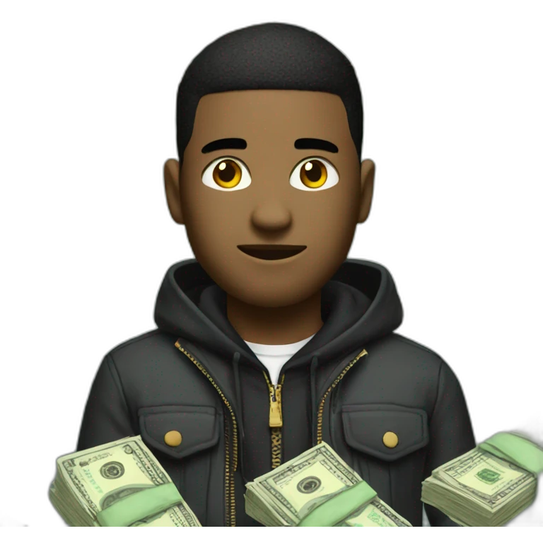 gangsta with a lot of cash emoji