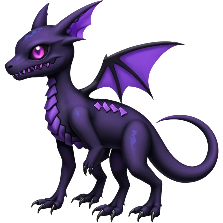Edgy Spooky Gothic Evil Duskull-Salandit-Umbreon-Fakémon-hybrid-creature (full body)  emoji