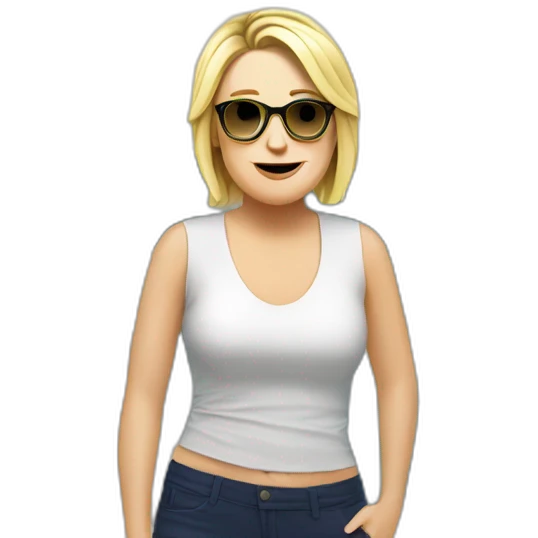 Le Pen in beach emoji