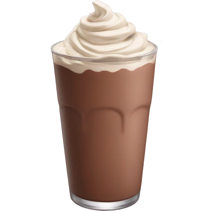 Chocolate milkshake emoji