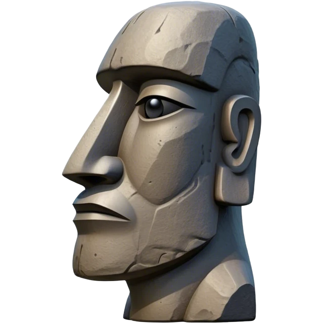 easter island statue side view emoji