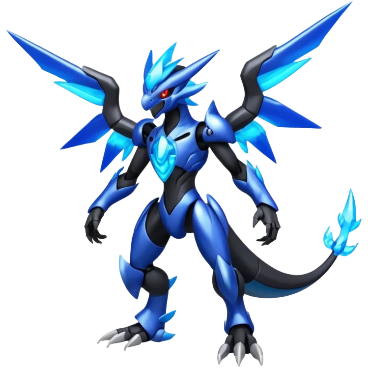 Shiny Aural Darkrai-Zekrom-Genesect-Fakémon-fusion (full body) emoji