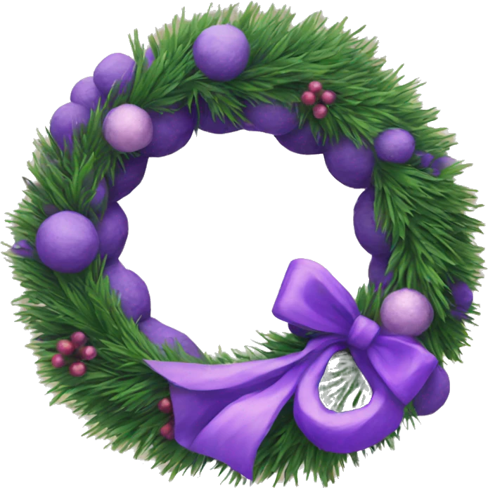Purple snowman wreath emoji