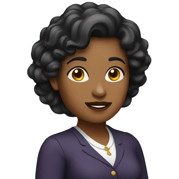 Mujer mayor pelo negro corto emoji