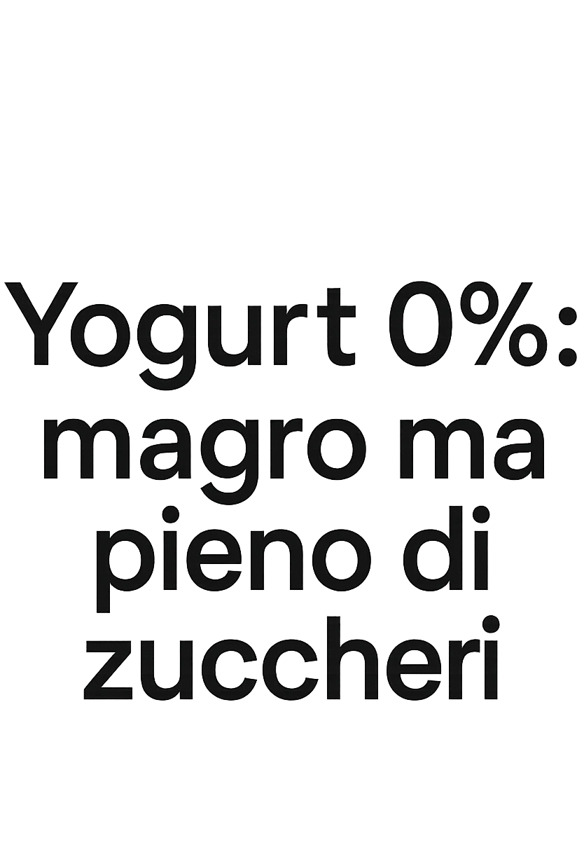 Yogurt 0%: magro ma pieno di zuccheri emoji