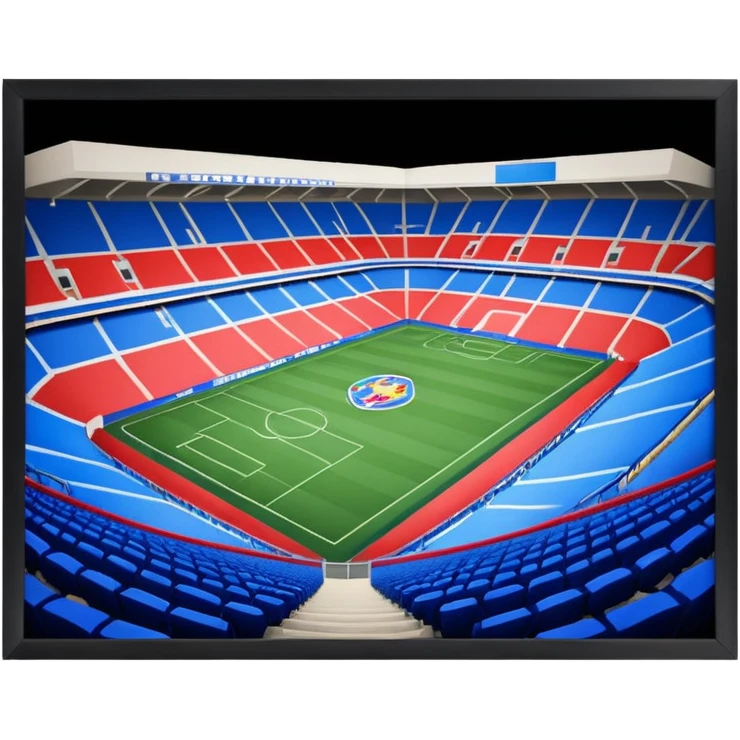 fc basel soccer stadium with blue seats emoji