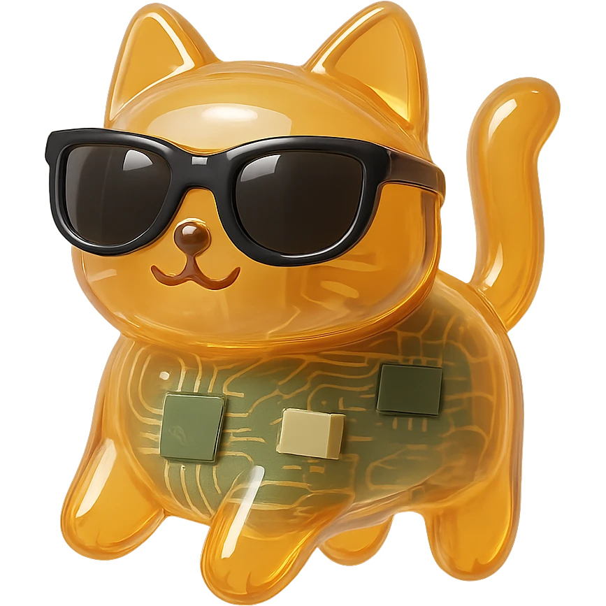 Cat wearing sunglasses emoji