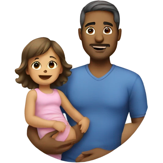A dad with a baby girl emoji