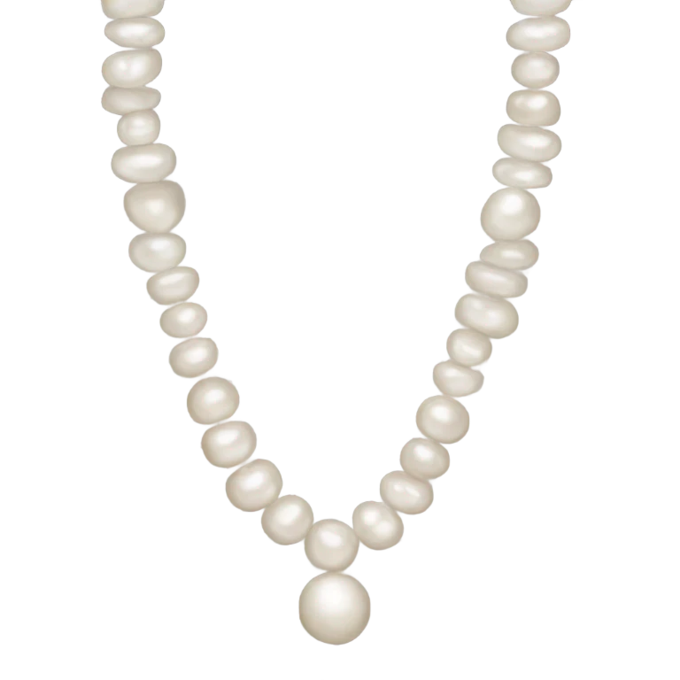Uneven pearl necklace  emoji