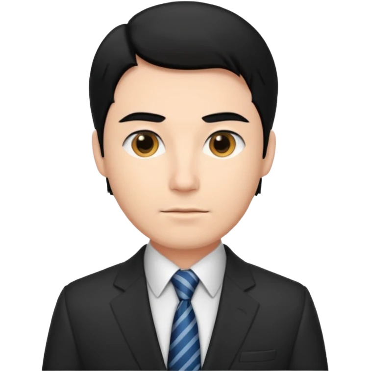 consulting man with black hair emoji