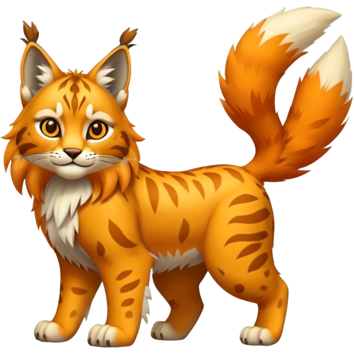 Electric-type Fakémon-Lynx full body emoji