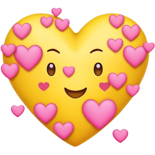 Make 😍 with the hearts being pink- no other changes. Keep emoji yellow emoji