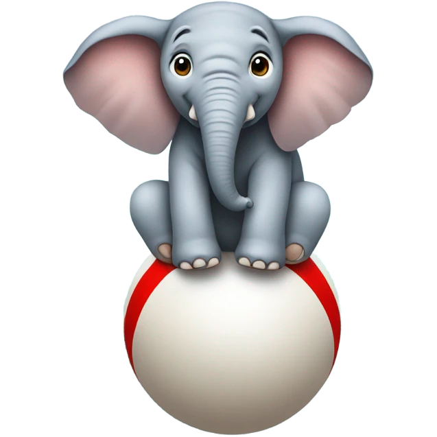 An elephant on top of a ball emoji