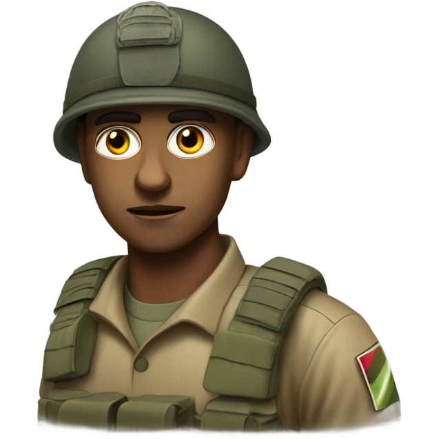 idf soldier photorealistic serious emoji
