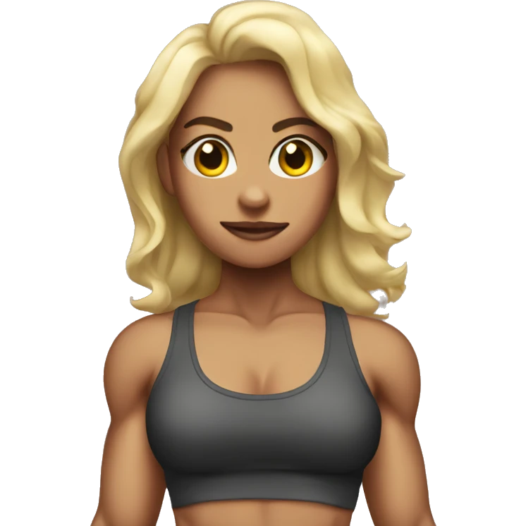 Muscle girl emoji