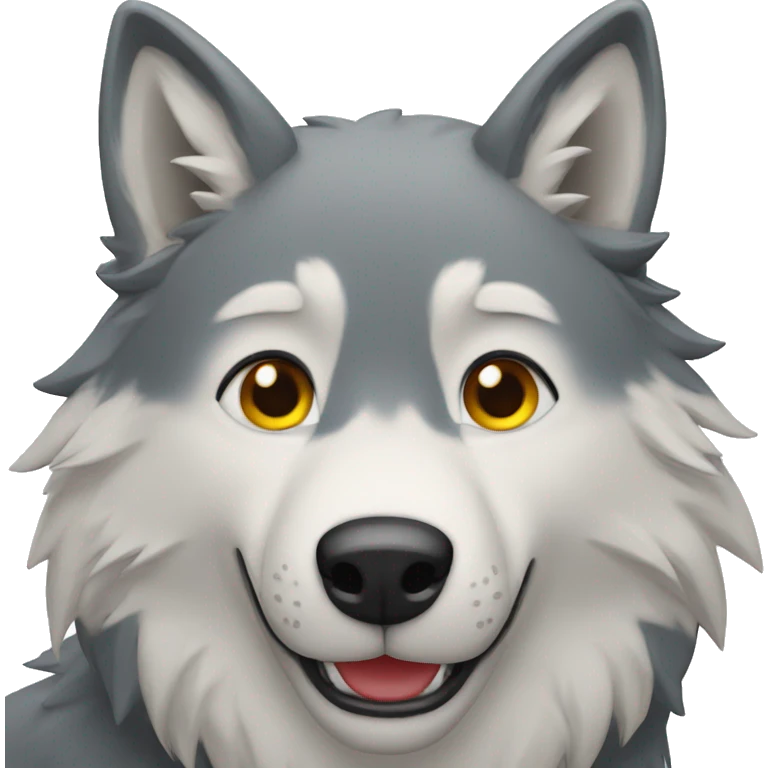 happy wolf corona emoji