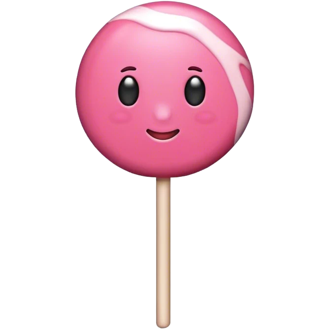 Pink dumdum lollipop with no face emoji
