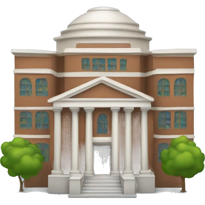 Library building with books emoji