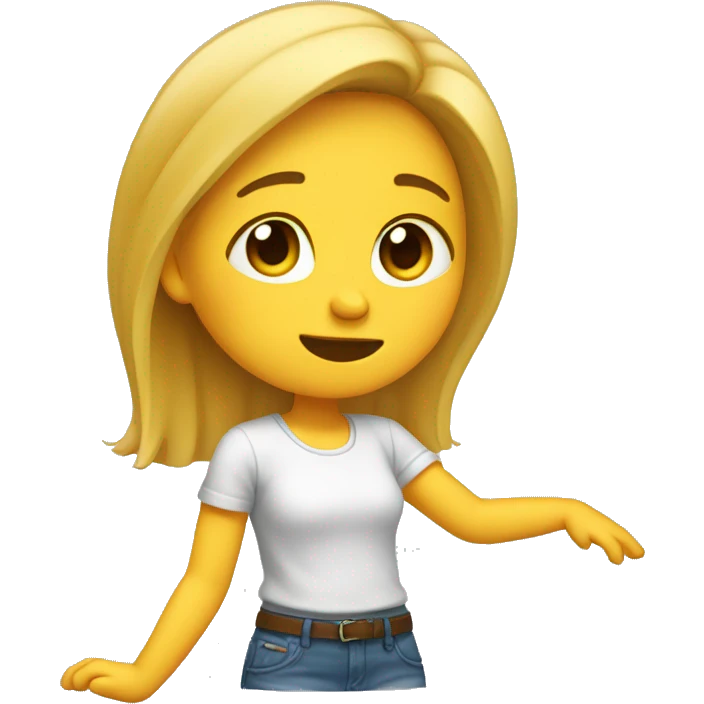 une fille qui fait un dab emoji