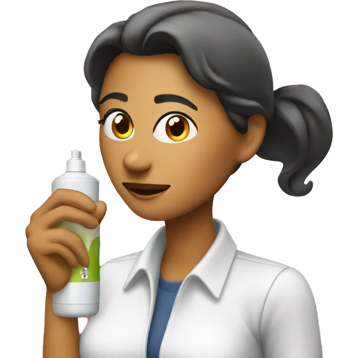 Woman spraying air fresheners  emoji